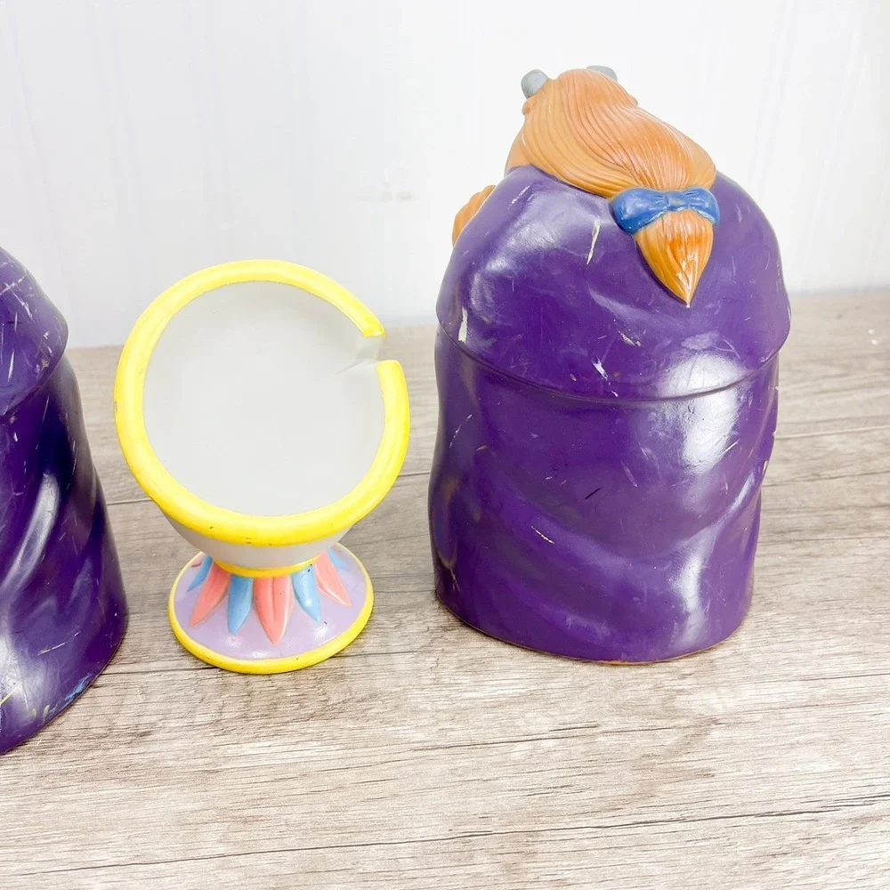 VTG‎ Disney Beauty and The Beast Hand Puppet Figure Pizza Hut 1992 Teacup Chip